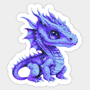 Baby Blue Dragon Sticker